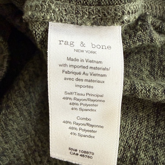 Rag & Bone Green Heather Long Sleeve Top - Picture 3 of 5